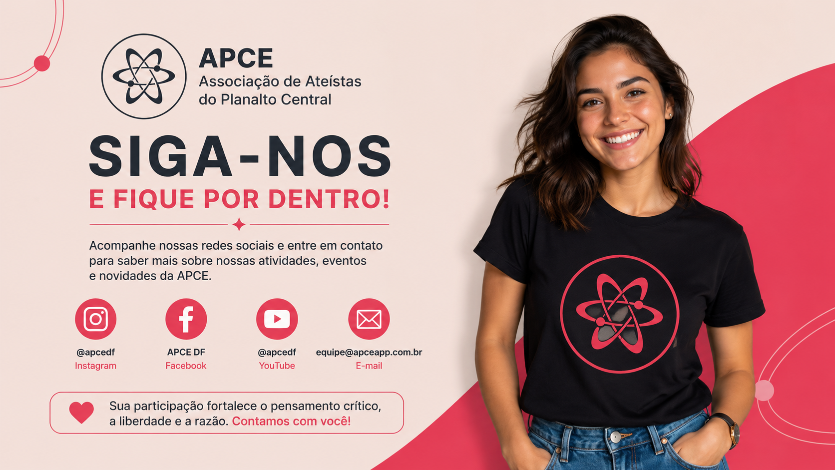 Siga a APCE nas redes sociais e fique por dentro